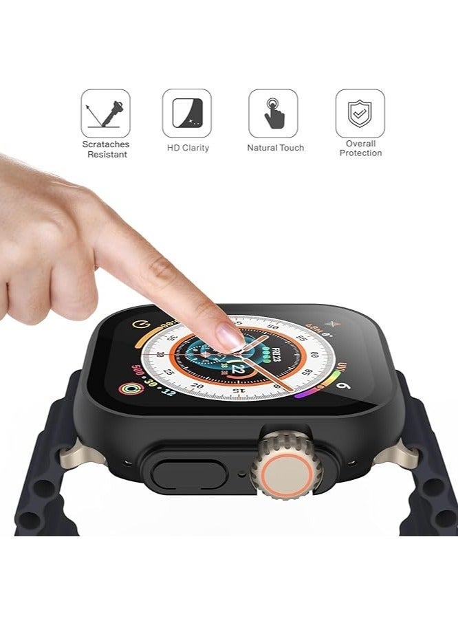 HablTech Protective Case Compatible with Apple Watch Ultra3/Ultra2/Ultra 49mm Case with Tempered Film Screen Protector for iWatch Full Protective Hard PC Bumper Touch Sensitive HD Screen - Image 3